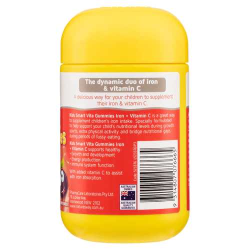 Skip to the end of the images gallery Skip to the beginning of the images gallery Nature's Way Kids Smart Vita Gummies Iron + Vitamin C 60's