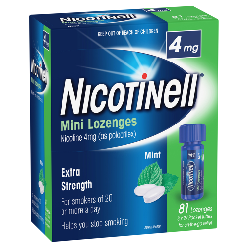 Nicotinell Mini Lozenges 4mg Extra Strength 81 Lozenges