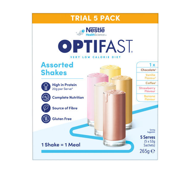 Optifast VLCD Assorted Flavour Weight Loss Trial Shakes 5 x 53g Sachets High Protein