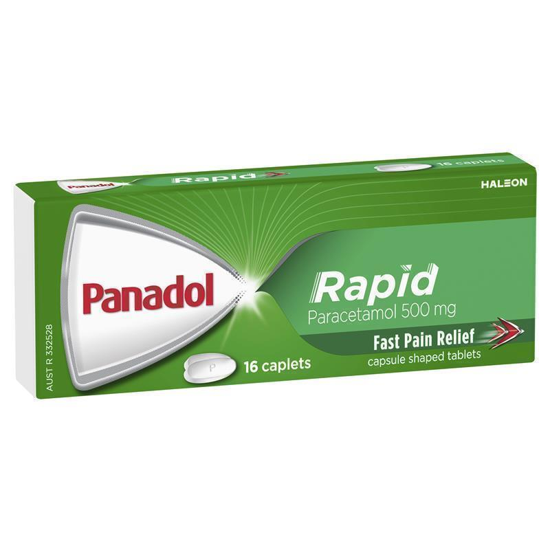 Panadol Rapid Paracetamol 500mg 16 Caplets