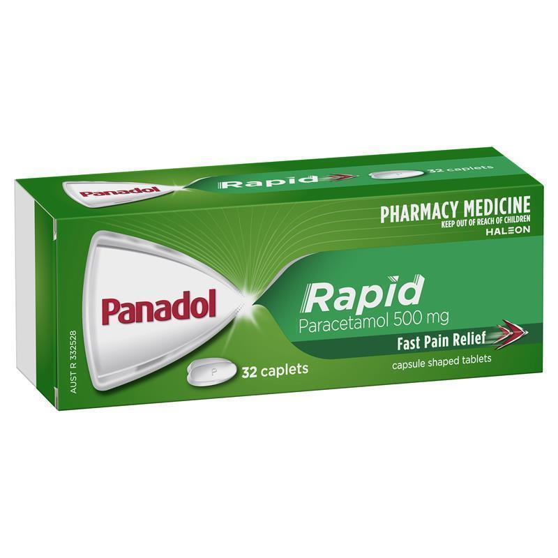 Panadol Rapid Paracetamol 500mg 32 Caplets