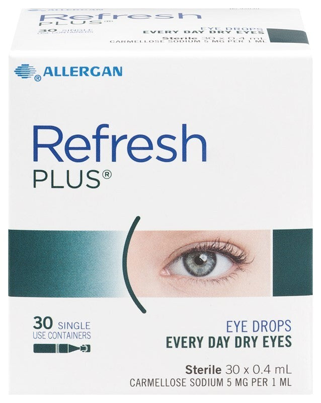 Refresh PLUS Every Day Dry Eye Drops 30 x 0.4mL Vials Sterile