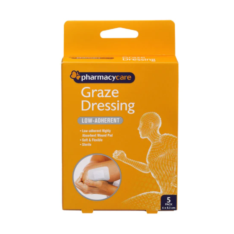 Pharmacy Care Hypo Allergenic Graze Dressing 5 Pack