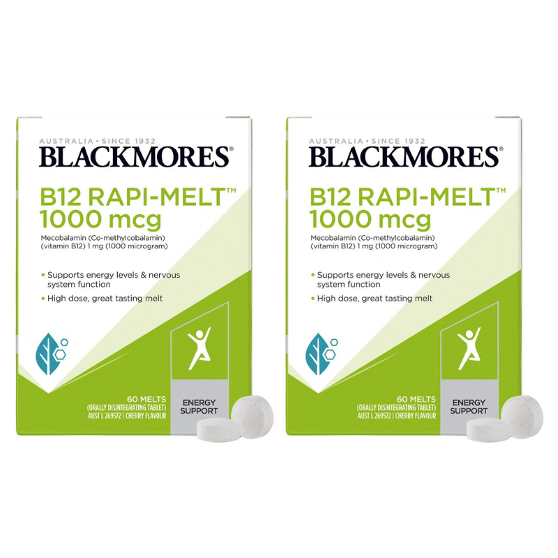 2x Blackmores B12 Rapi-melt™ 1000 mcg ( EXPIRY  09/2025 )