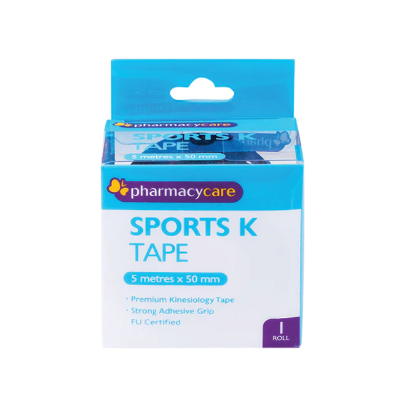 Pharmacy Care Sports K Tape 50mm x 5m Black