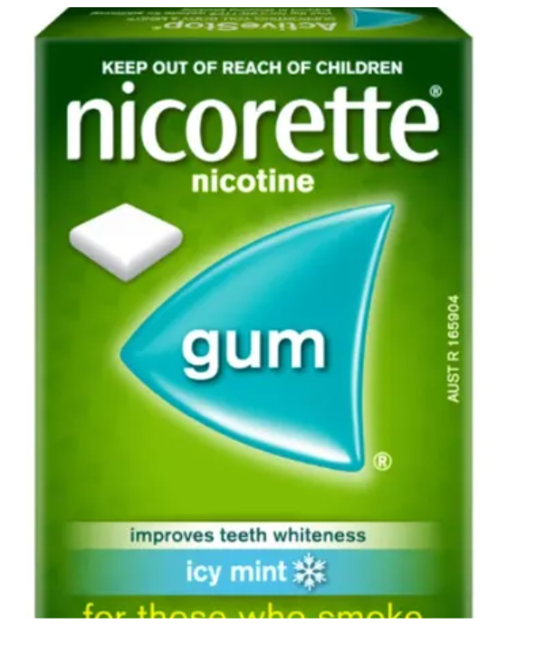 Nicorette Gum Icy Mint 2mg Nicotine Regular Strength 30 pack