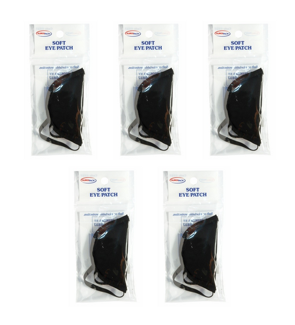 Surgipack 6237 Soft Eye Black Patches 5 Pack