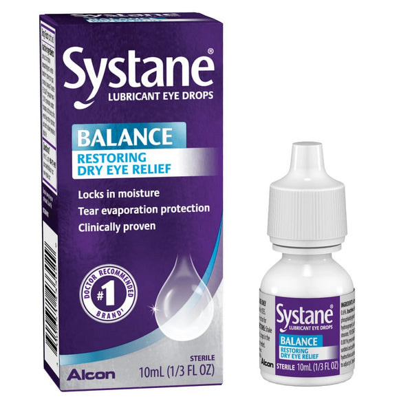 2x Systane Balance Lubricant Eye Drops Dry Eye Relief 10 ml