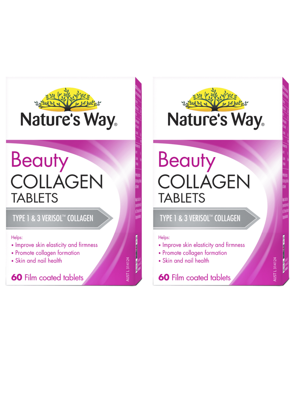 2 x Nature's Way Beauty Collagen 60 Tablets