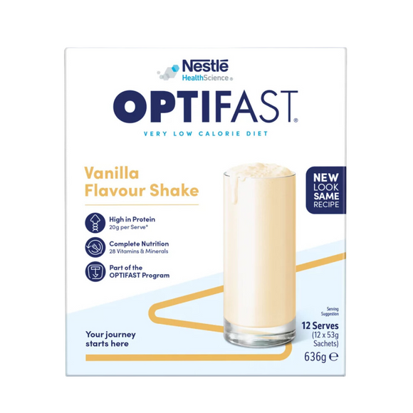 Optifast Vlcd Vanilla Flavour Shake Sachet 12x53g