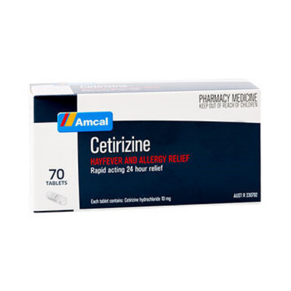 Amcal Cetirizine 10Mg 70 Tablets