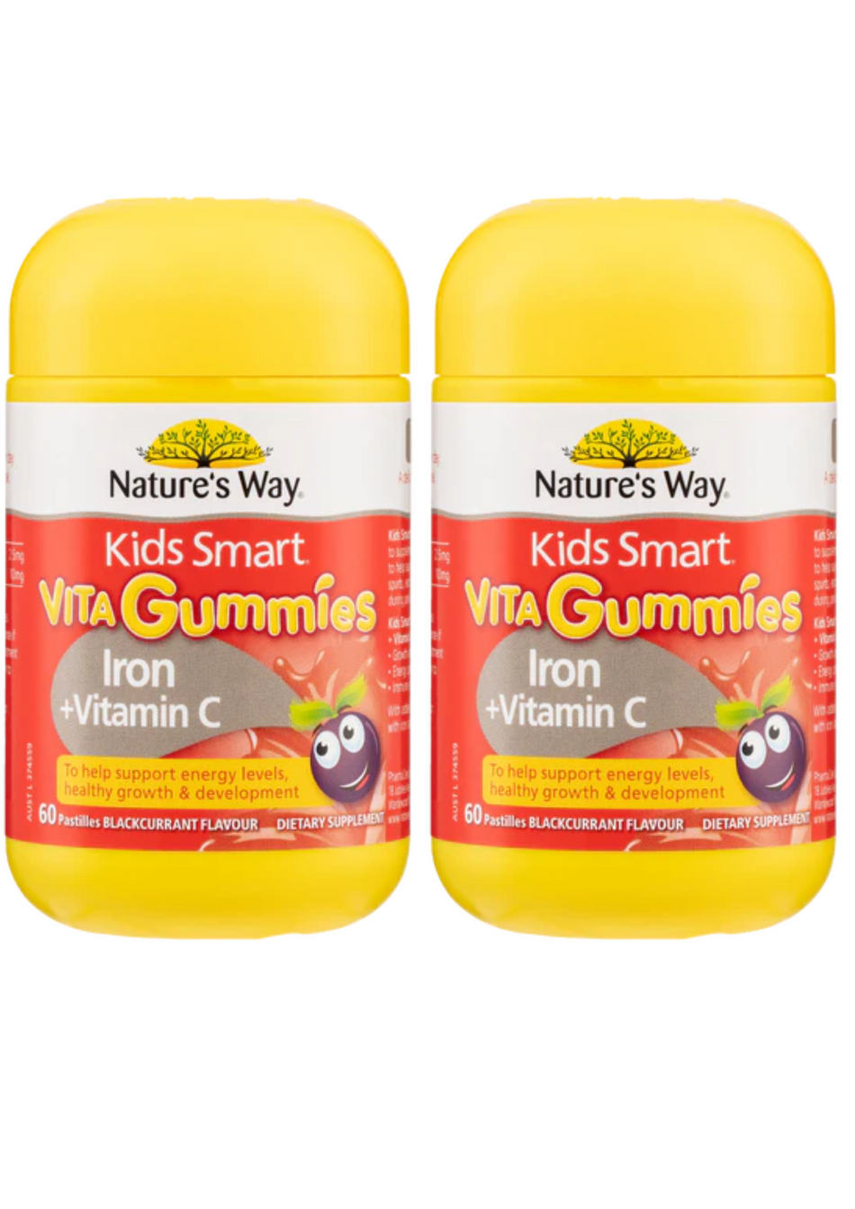 Nature's Way Kids Smart Vita Gummies Iron + Vitamin C 60's