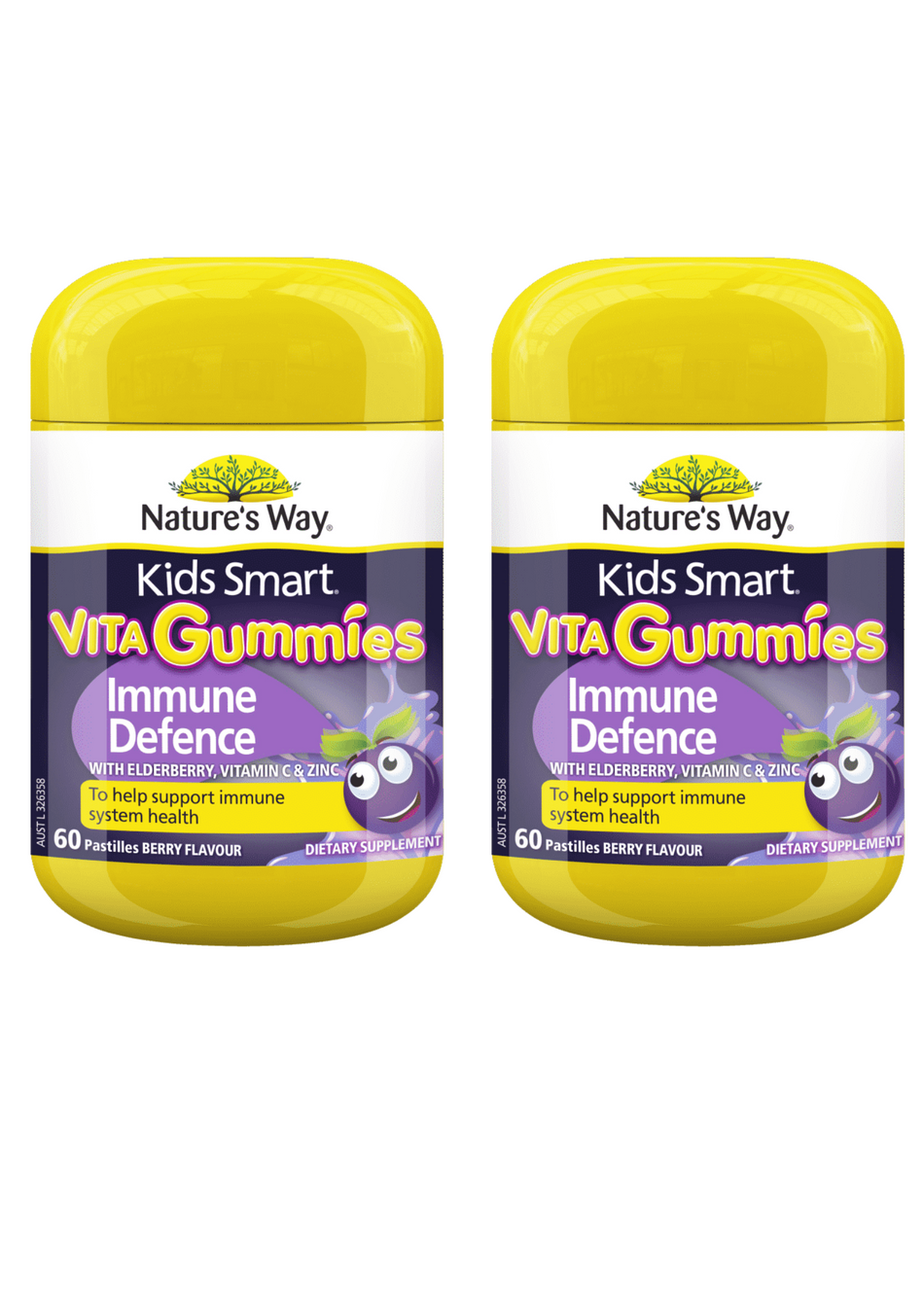 Nature's Way Kids Smart Immune Defence Cold and Flu Vita Gummie - 60 Count