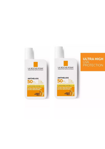 2 x La Roche Posay SPF 50+ Anthelios Invisible Fluid - 50ml Facial Sunscreen