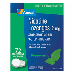 Amcal Nicotine Lozenges 2mg 72 Pack