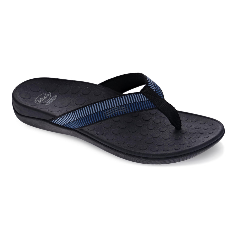 Scholl Orthaheel Orthotic Sonoma II Supportive Thong Blue Multi