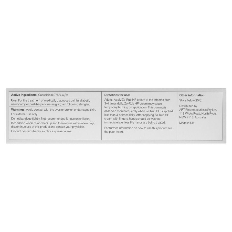 Zo-Rub HP Topical Analgesic Cream 45g