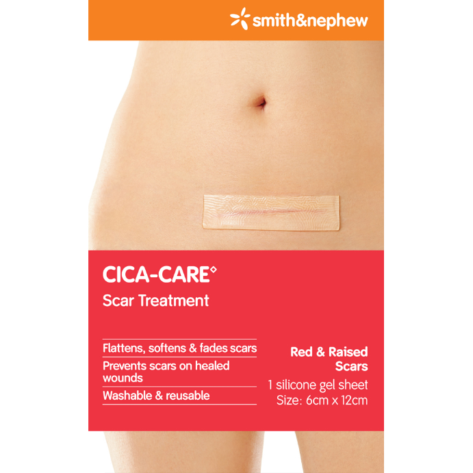 Smith & Nephew Cica-Care Self-Adhesive Silicone Gel Scar Treatment Sheet 6cm x 12cm