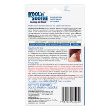 Kool 'n Soothe Migrane & Headache Relief Strips 6 Sheets