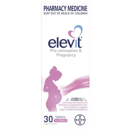 Elevit 30 Tablets & Menevit 30 Capsules Pregnancy Planning Kit 1 Month Combo Supply