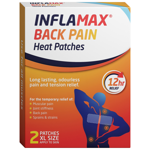 Inflamax Muscular Pain Heat Patches – XL Size, 2 Patches