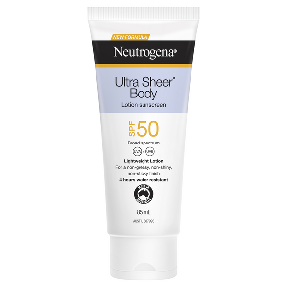 Neutrogena Ultra Sheer Body Lotion Sunscreen SPF 50+ 85mL