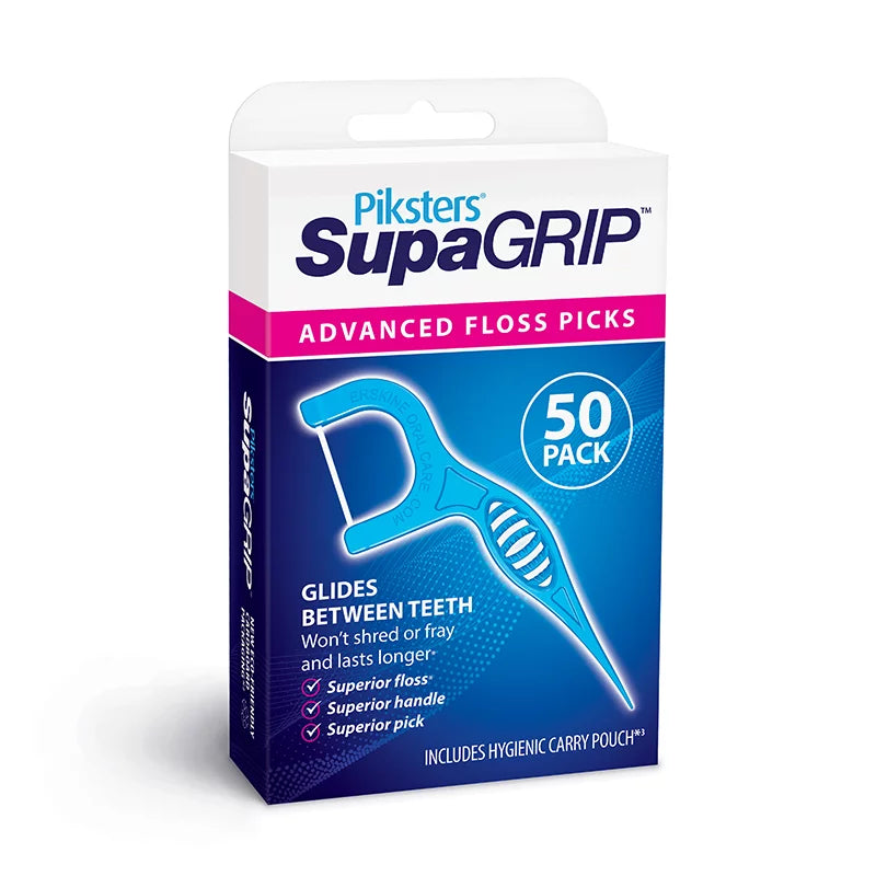 2 x 50 Piksters SupaGrip Advanced Flosser Toothpick Pack Oral Care Supa Grip
