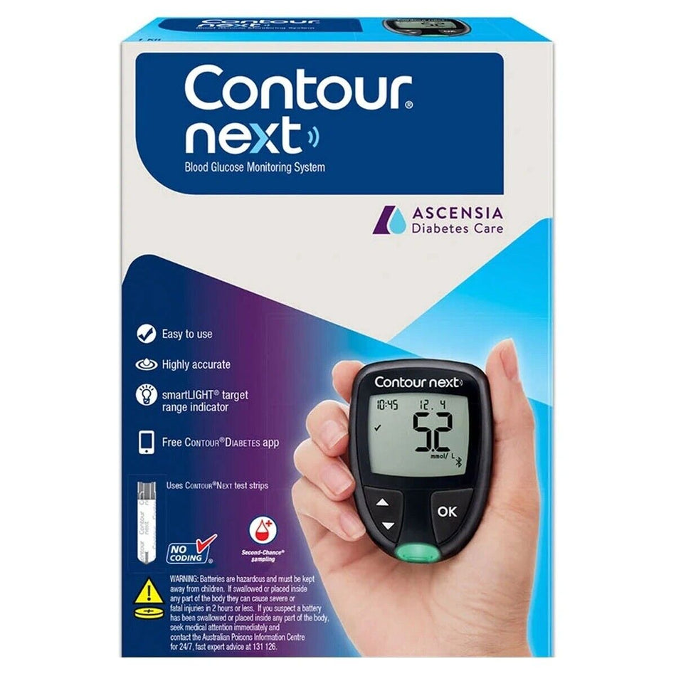 Contour Next Blood Glucose Monitoring System incl. 5 Lancets & Lancing Device