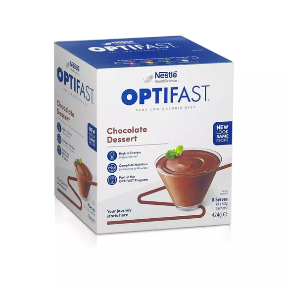 Optifast VLCD Chocolate Dessert Flavour Shake Sachet 8x53g