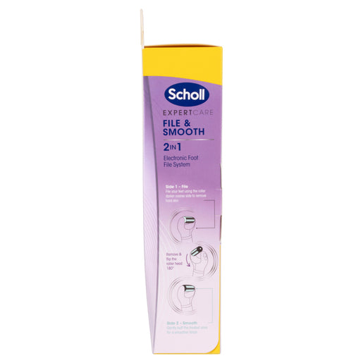 Scholl ExpertCare File and Smooth 2-in-1 Electronic Foot File System