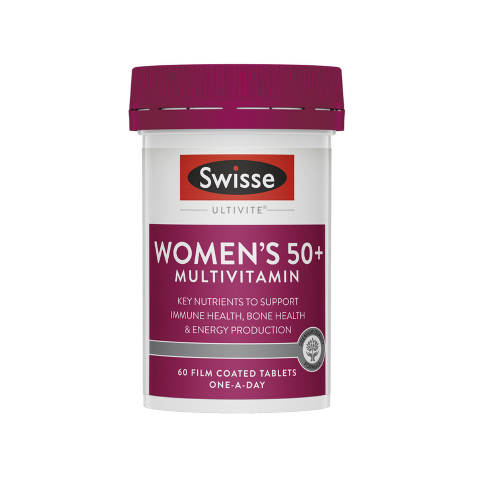 Swisse Ultivite Women's 50+ Multivitamin 60 Tablets Key Nutrients for 50 years+ EXPIRY 08/2025