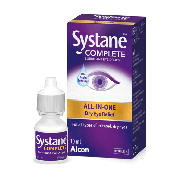 Systane Complete 10mL Eye Drops All-in-One Lubricant Nano Droplet Technology