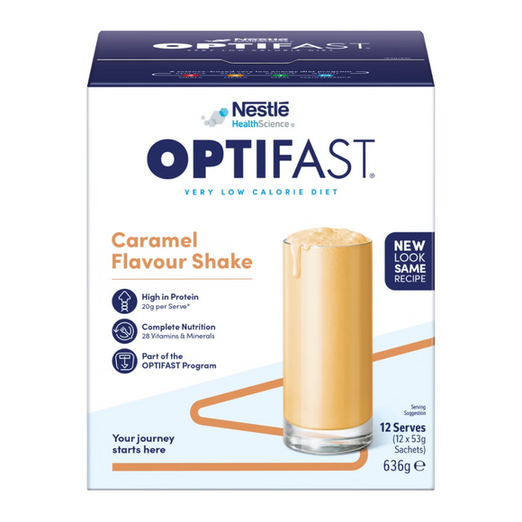 Optifast VLCD Caramel Flavour Shake Sachet 12x53g