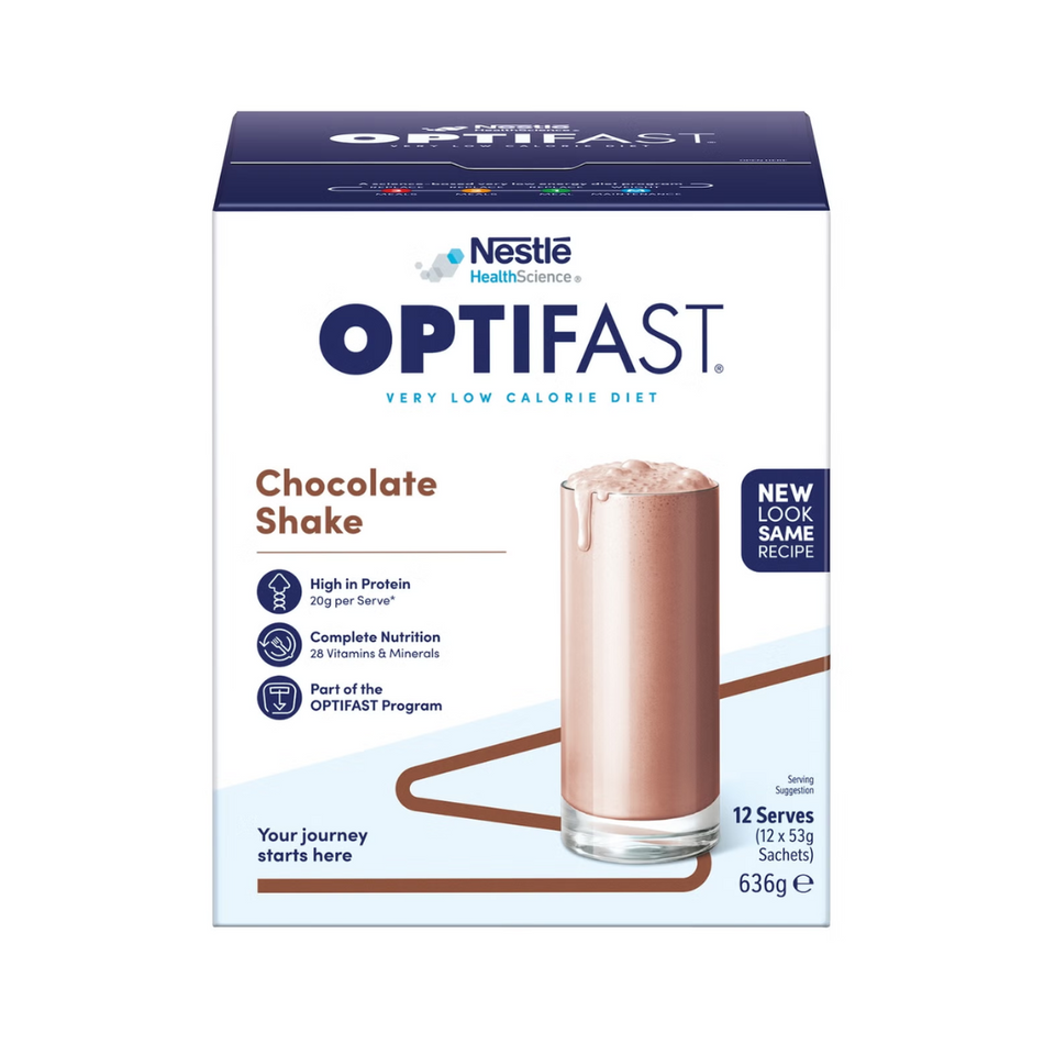 Optifast VLCD Chocolate Flavour Shake Sachet 12x53g