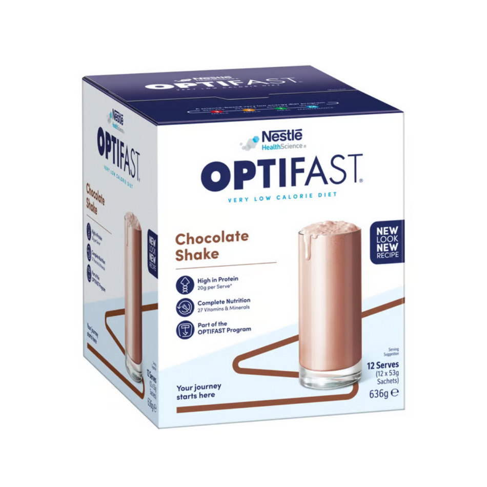 Optifast VLCD Chocolate Flavour Shake Sachet 12x53g