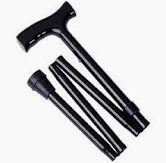 Adjustable Aluminum Folding Cane Black