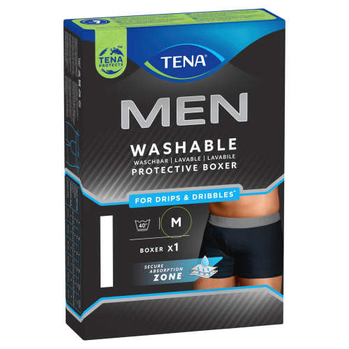 Tena Men Washable Protective Boxer For Drips & Dribbles Size Medium - 1 x Boxer