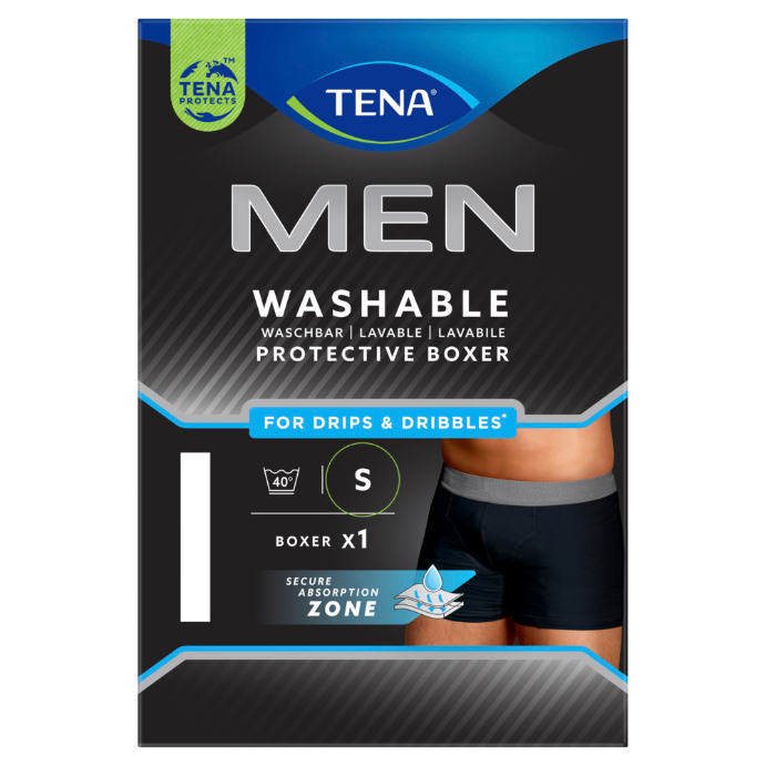 Tena Men Washable Protective Boxer For Drips & Dribbles Size Small - 1 x Boxer
