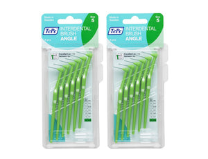 2 x TePe Angle Green Interdental Brushes 0.8mm ISO Size 3 6 Packs