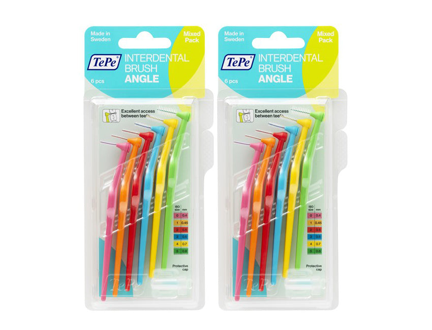 2 x TePe Angle Mixed Interdental Brushes 6 Packs