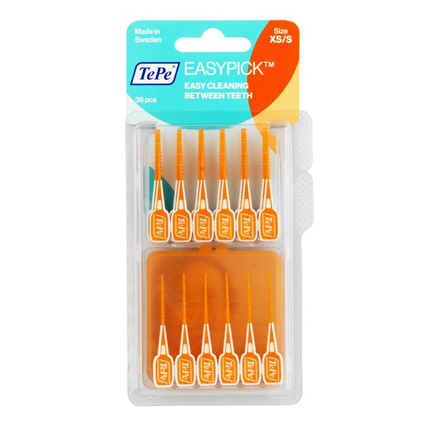 2 x TePe EasyPick Orange X-Small/Small Size 36 Packs