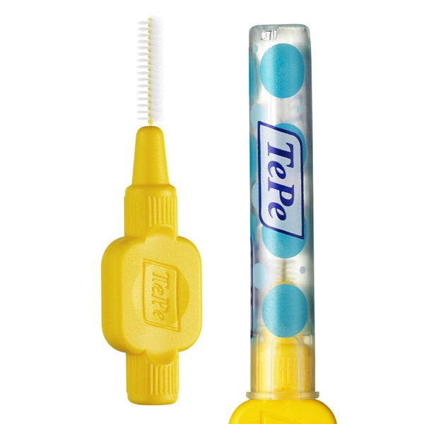 2 x TePe Interdental Brushes 0.7mm Yellow Size 4 Original - ISO 6 Packs