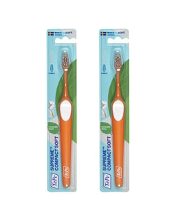 2 x TePe Supreme Compact Toothbrush