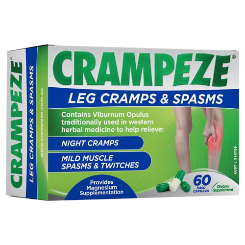 Crampeze 60 Capsules - Leg Cramps and Spasms - Magnesium Supplementation