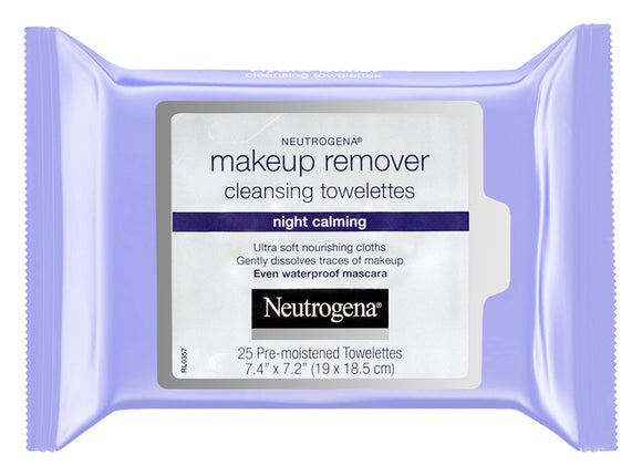 Neutrogena Make-Up Remover Cleansing Towelettes Night Calming Wipes 25 Pack