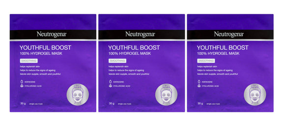 3 x Neutrogena Youthful Boost Smoothing Hydrogel Mask 30g