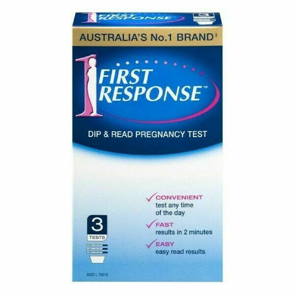 First Response Dip & Read Pregnancy Test - 3 x Test Pack - Fast Easy Accurate