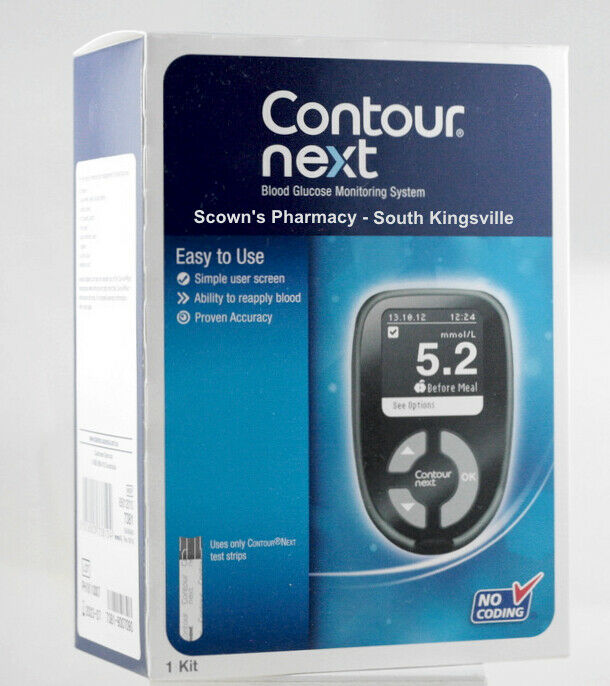 Contour Next Scanner Contour Next Blood Glucose Monitoring System incl. 5 Lancets & Lancing ...
