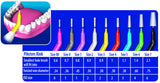 2 x 40 Pack = 80 Piksters Size 5 Interdental BLUE Handle Brush Like Floss