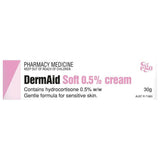 DermAid Soft Cream 30g Gentle Cream 0.5% Rashes Dermatitis Eczema